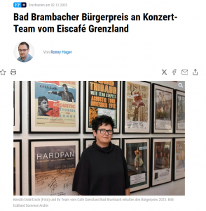 Bad Brambacher Bürgerpreis 2023 geht an unser Konzert-Team!